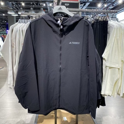 adidas阿迪达斯男装外套TERREX秋季户外加绒连帽软壳衣IL9011