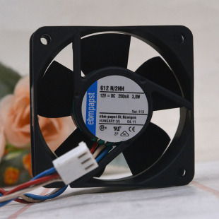 ebmpapst 6025 3.0W 250mA 6CM 2HH 12V 交换机主板散热风扇 612N