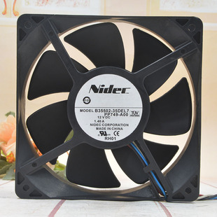 B35502 电脑主板pwm调速风扇 35DEL7 12V 1.40A 12CM 12038 nidec