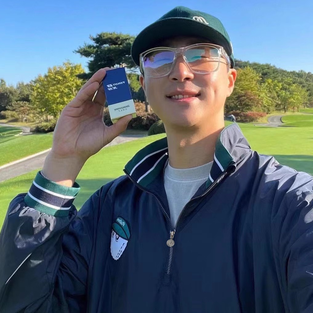 韩国Malbon GOLF高尔夫球男士半拉链高领螺纹长袖刺绣外套球服秋