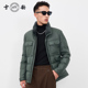 雪豹男士 真皮绵羊皮皮衣外套商务休闲时尚 潮流立领羊毛领皮羽绒壹
