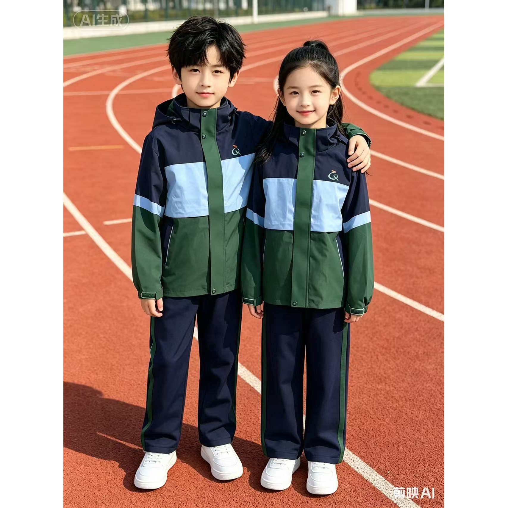 清远市统一校服冲锋衣长袖套装