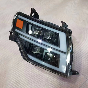 帕杰罗改装大灯适配三菱V93V97LED大灯流水转向灯帕杰罗日行灯