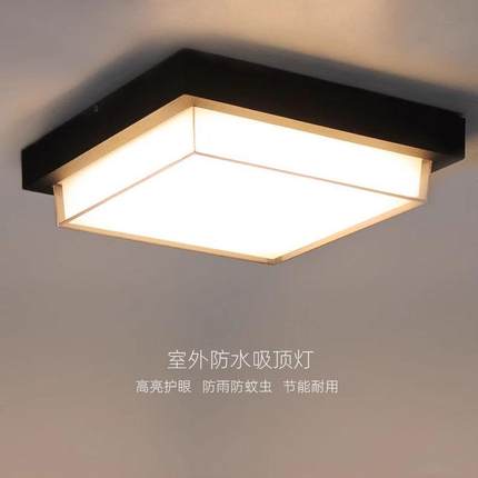 室外防雨防蚊虫led吸顶灯入户玄关走廊过道阳台别墅庭院屋檐灯