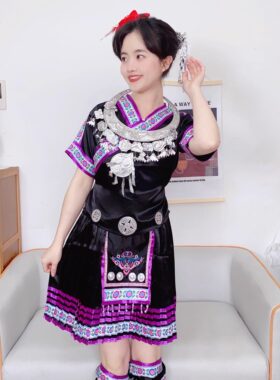 苗族演出服云南舞蹈黎族服装壮族