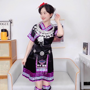56个少数民族壮族黎族云南苗族服装土家族舞蹈服瑶族演出服女彝族