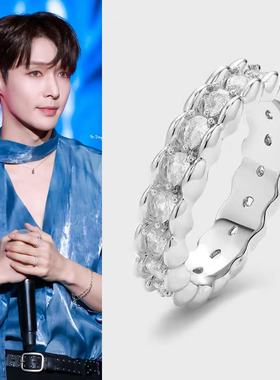 s925银张艺兴演唱会同款蛇纹戒指