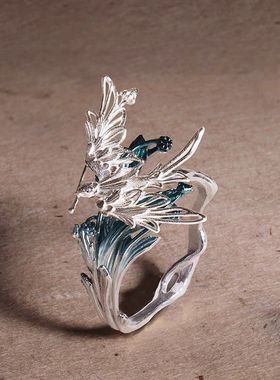 s925飞鸟集电视剧开口戒指送女友