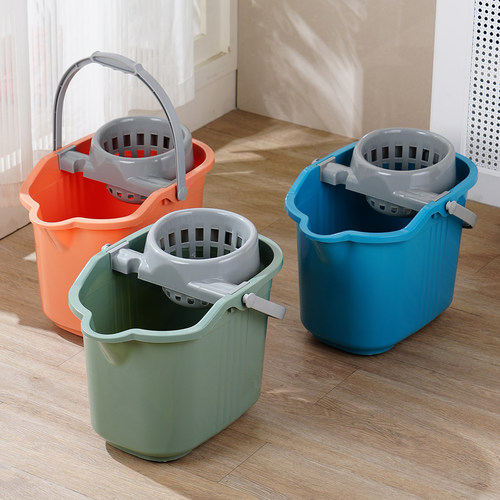 【加厚宽】家用拖把桶带轮脱水桶