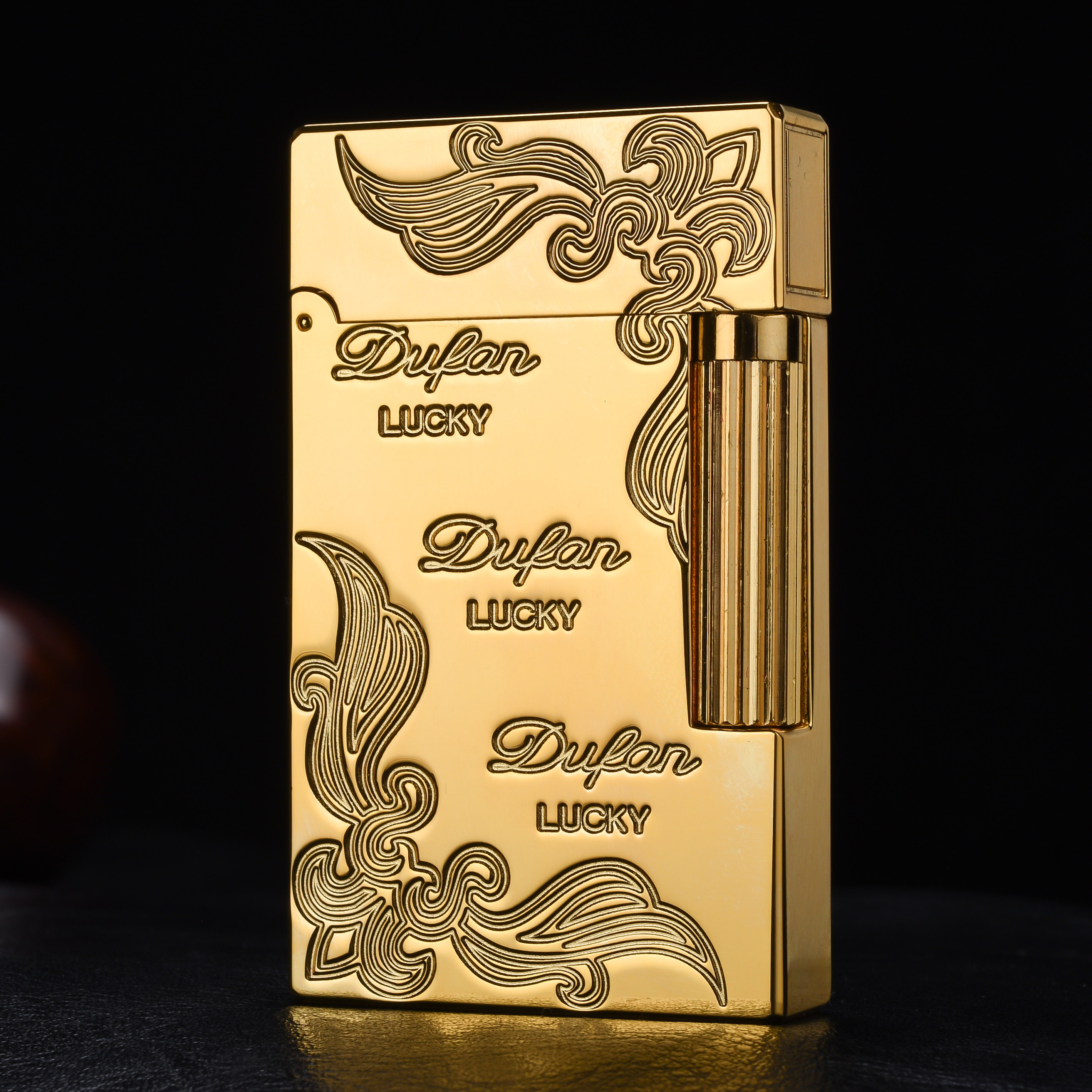 法国都梵朗声打火机纯铜充气侧滑砂轮原装正品刚音直冲气体打火机