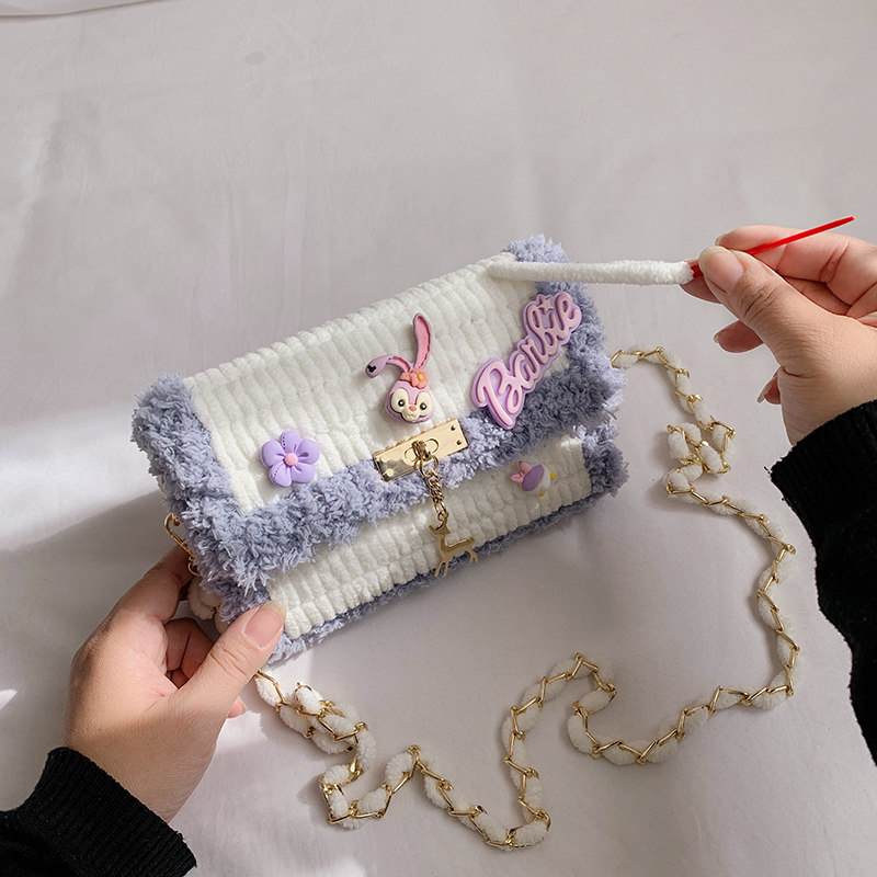 2025新款手工编织毛线斜挎包DIY材料齐全女友儿童时尚礼品编织包,箱包皮具/热销女包/男包,小方包,淘宝优惠券,粉丝福利购,淘宝优惠卷