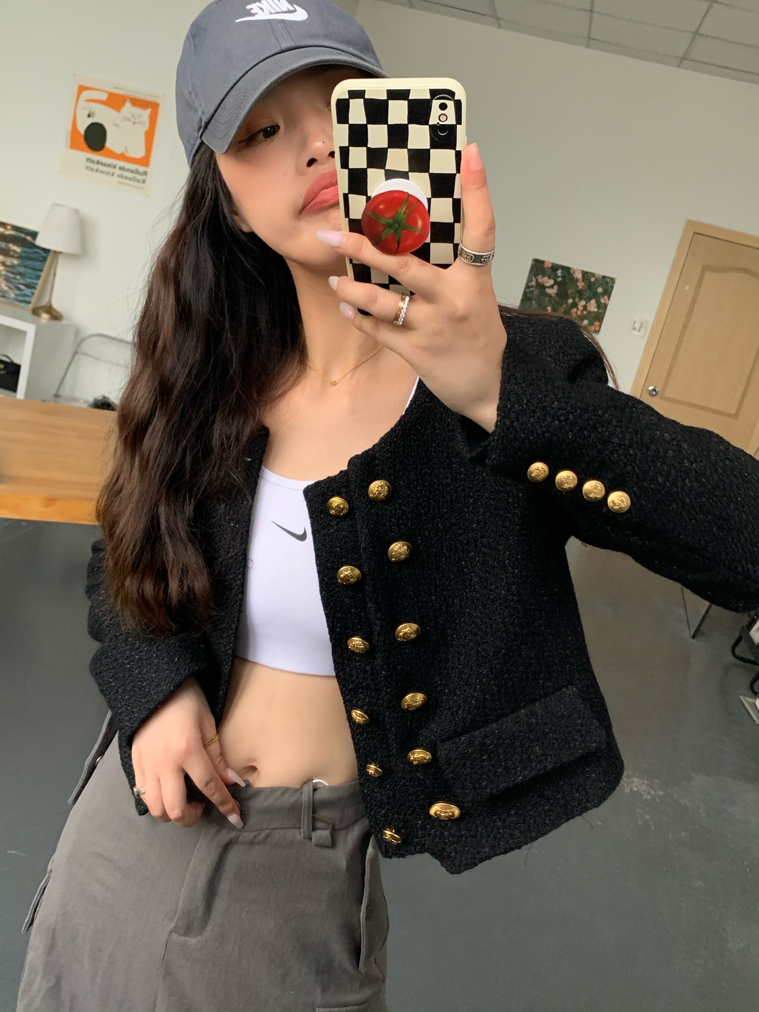 法式韩版短款羊毛小香风