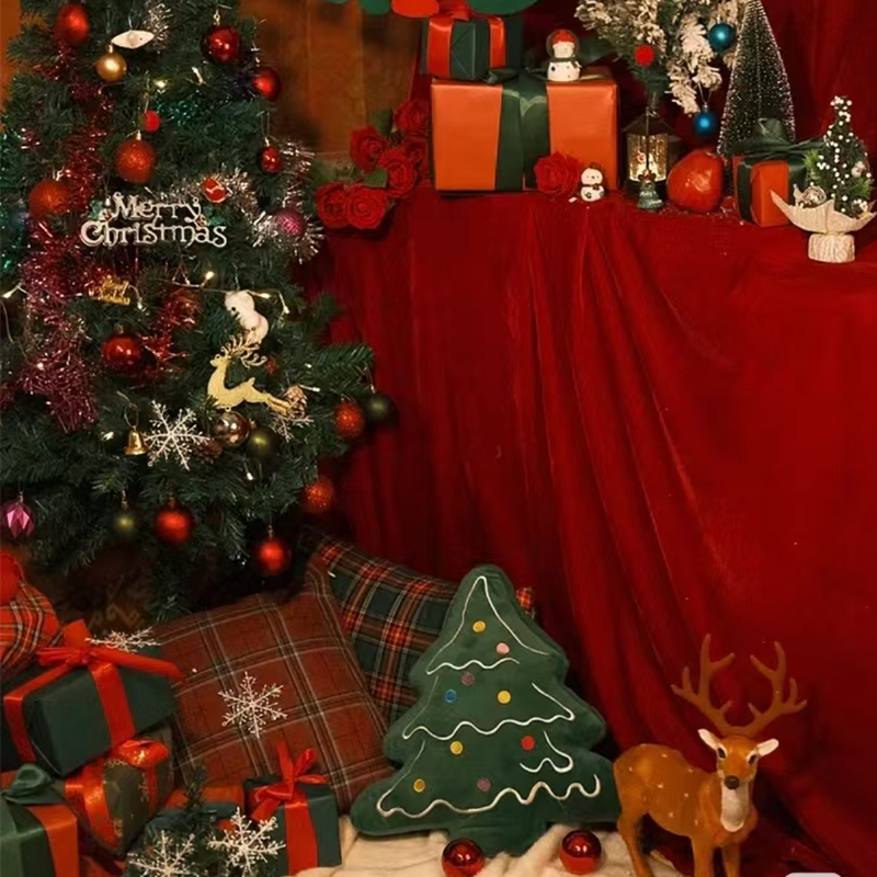 圣诞节装饰品小火车桌面拍摄创意摆件场景布置树儿童玩具拍照道具