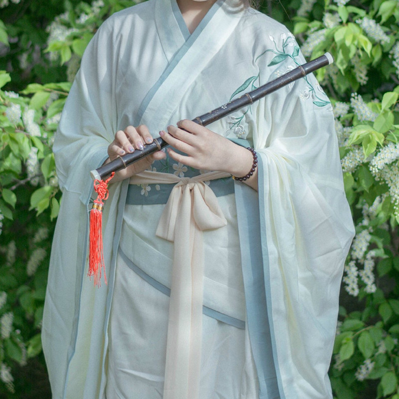 影楼古风白色笛子道具汉服拍照顾昀儿童古装摄影写真舞蹈拍摄配饰