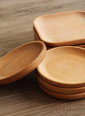 日式木质托盘长方形圆形椭圆木质托盘甜品摆件首饰收纳盘碟子拍照