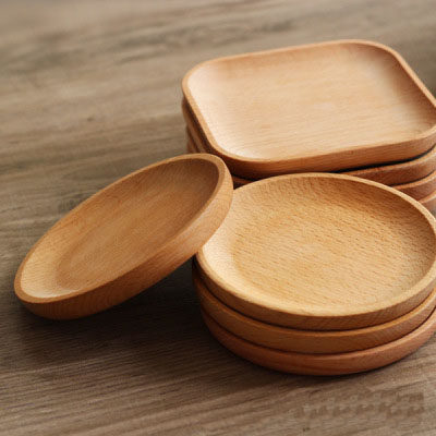 日式木质托盘长方形圆形椭圆木质托盘甜品摆件首饰收纳盘碟子拍照