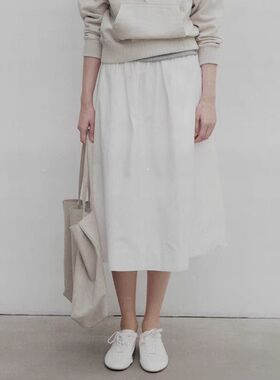 nothing written半身裙女2025夏季新款韩设计师款小众中长款A字裙