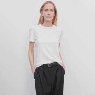 进口埃及棉丝滑柔软有型正肩T恤白色短袖 新款 上衣 2025年夏季 ROW
