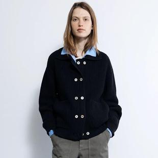 毛衣开衫女2025秋冬新款MOONDAL宽松针织外套