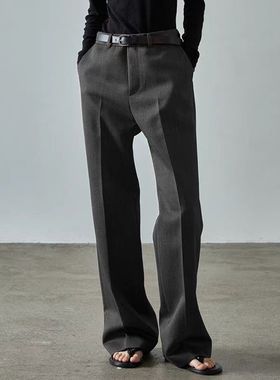 FACADE PATTERN 2025秋冬新款西装裤女高腰显瘦直筒阔腿裤休闲裤