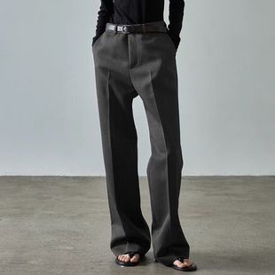 FACADE PATTERN 2025秋冬新款西装裤女高腰显瘦直筒阔腿裤休闲裤