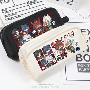 超自然行动组逍零周边逍遥零小熊猫游戏同人谷子吧唧初高中学生二次元高颜值大容量帆布笔袋文具盒收纳包女款