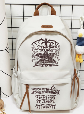 美剧 怪奇物语 StrangerThings周边初高中学生大容量双肩书包背包