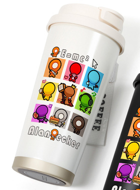 火柴人 Alan五色组AB柴动漫卡通周边 双饮 保温杯 316咖啡杯 水杯