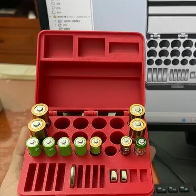 5号7号电池收纳盒多功能纽扣