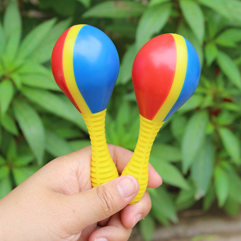 儿童沙锤奥尔夫打击乐器玩具幼儿园宝宝三色塑料沙球亲子教具