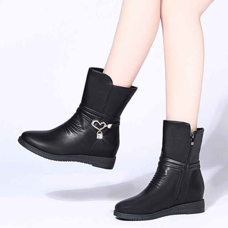 靴子妈妈棉鞋大码45加绒中筒