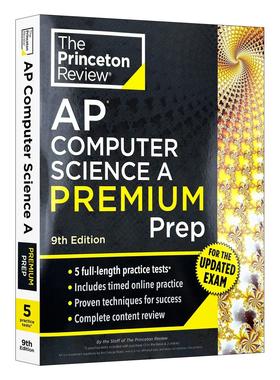 英文原版 Princeton Review AP Computer Science A Premium Prep 普林斯顿评论AP计算机科学A备考 增值版 含线上题库 第9版 2026