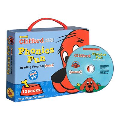 英文原版 Clifford Phonics Fun Box Set 5 大红狗自然拼读套装5 带光盘 英文版 进口英语原版书籍