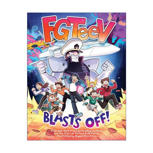 英文原版 FGTeeV Blasts Off 起飞 儿童全彩漫画 英文版 进口英语原版书籍