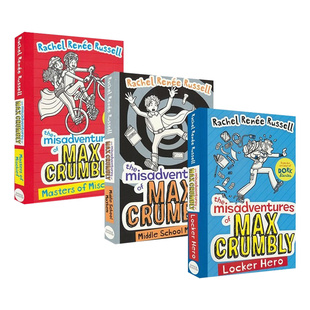 The Misadventures Of Max Crumbly 麦克斯的不幸遭遇3册进口原版英文书籍