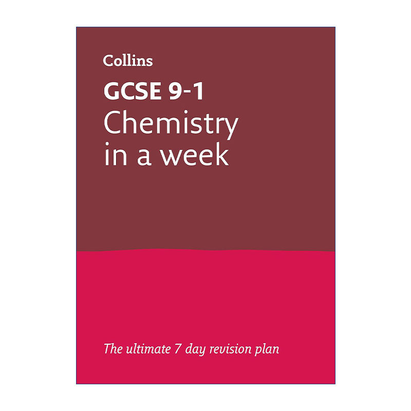 英文原版 Collins GCSE 9-1 Revision Chemistry In a Week 柯林斯英国GCSE考试化学快速复习指南 适合AQA爱德思 英文版 进口书籍