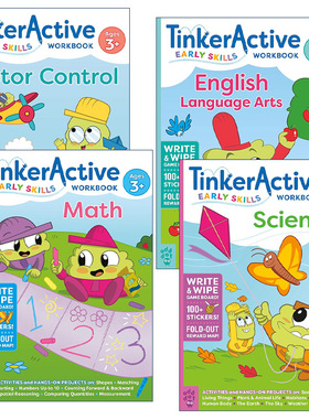 Tinkeractive Early Skills Ages 3+ 早期技能练习册 3 岁以上 4册进口原版英文书籍