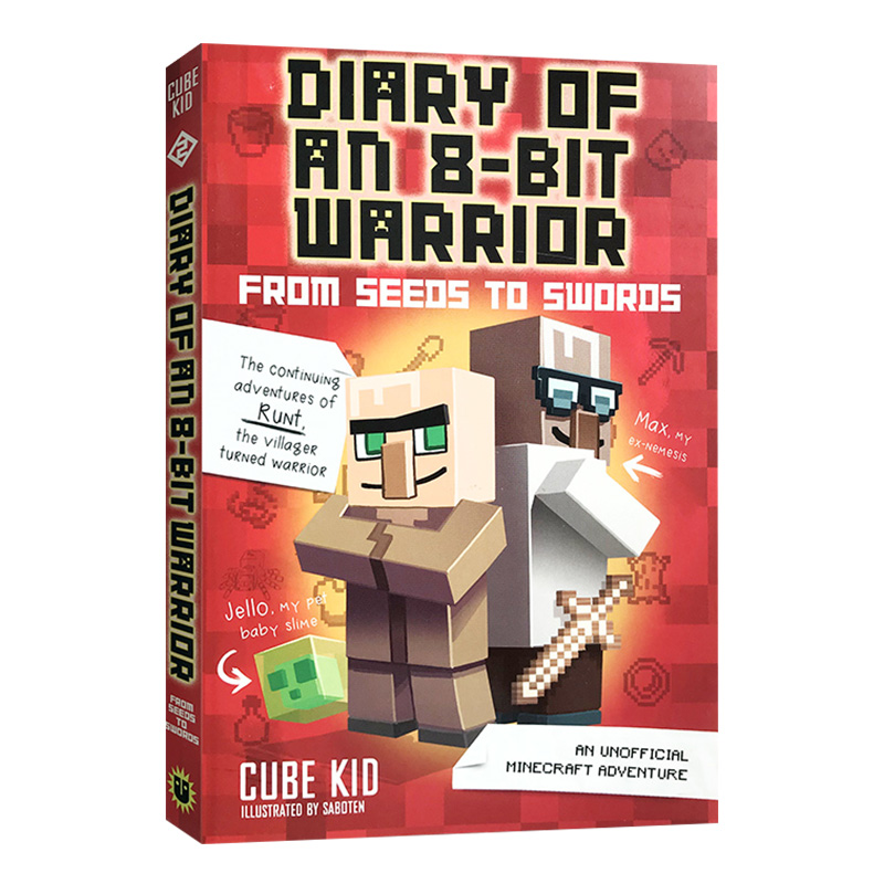 Diary of an 8-Bit Warrior Book 2英雄史蒂夫战士2进口原版英文书籍