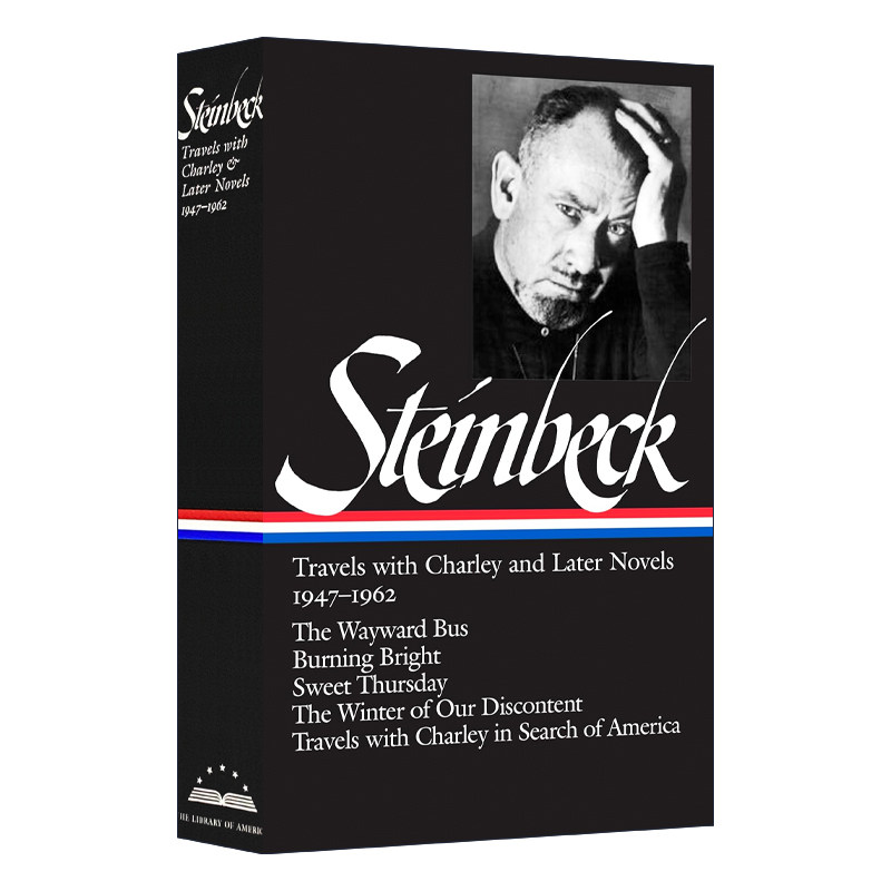 英文原版John Steinbeck Travels with Charley and Later Novels 1947-1962 约翰·斯坦贝克 精装 美国文库 英文版 进口英语书籍
