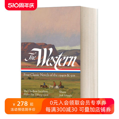 英文原版小说 The Western Four Classic Novels of the 1940s & 50s 西部 四十年代和五十年代的四部经典小说 精装 英文版