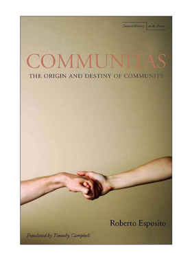 英文原版 Communitas 共同体的起源与命运 罗伯托·埃斯波西托 英文版 进口英语原版书籍