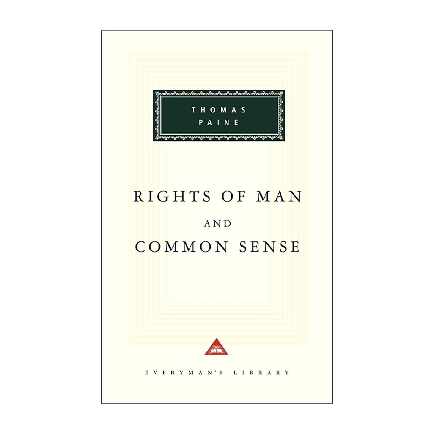 英文原版 The Rights Of Man And Common Sense 托马斯·潘恩政治著作合集 人的权利 常识 Everyman精装收藏版 进口英语原版书籍