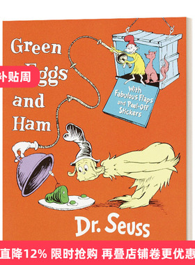 英文原版 Green Eggs & Ham Nifty Lift 绿色鸡蛋和火腿 防啃咬撕不烂 纸板翻翻书 亲子共读 趣味童书 进口英语书籍