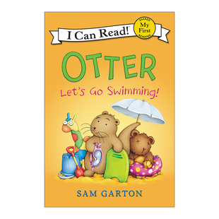 Read分级阅读 进口英语原版 Let 水獭系列 Otter 书籍 英文版 Can Swimming 英文原版 First
