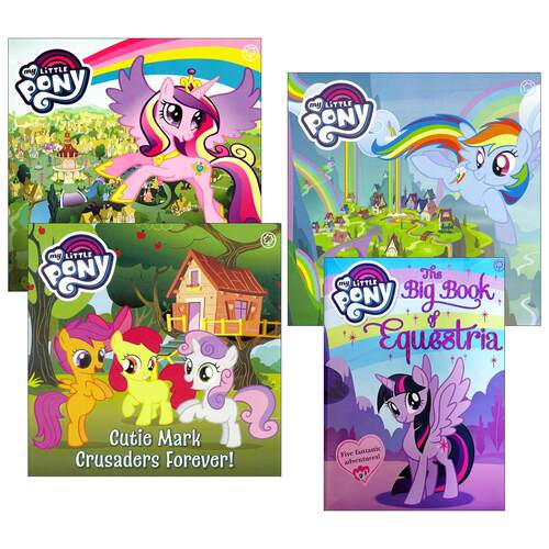 英文原版 My Little Pony 小马宝莉系列绘本4册 寻找可爱标记 彩虹镇的赛马日 音韵公主与皇家之旅 英文版 进口英语原版书籍