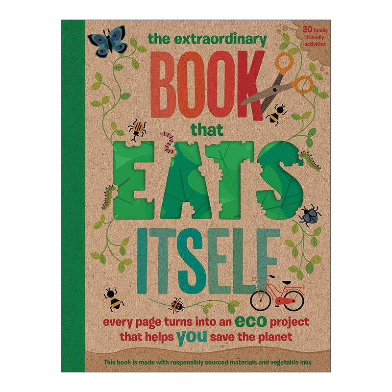 英文原版 The Extraordinary Book That Eats Itself 非凡创意系列 环保书 每一页都是生态项目 英文版 进口英语原版书籍