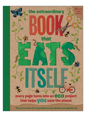 英文原版 The Extraordinary Book That Eats Itself 非凡创意系列 环保书 每一页都是生态项目 英文版 进口英语原版书籍