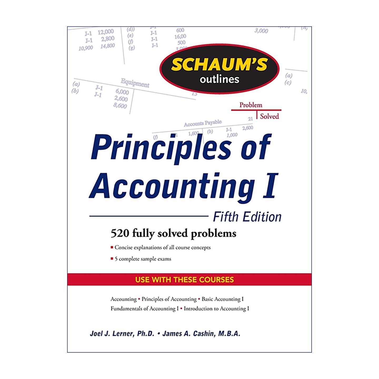 英文原版 Schaum's Outline of Principles of Accounting I 全美经典学习指导系列 会计原理I 第5版 英文版 进口英语原版书籍