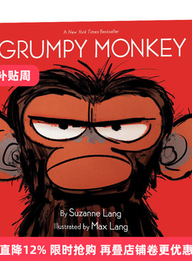 暴怒猴 Grumpy Monkey 脾气暴躁的猴子 英文原版书 0-3岁幼儿情绪管理绘本 图画故事书 进口原版英语书籍 Random House USA