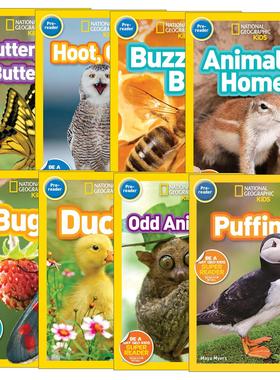 英文原版 National Geographic Kids Readers Pre-reader 国家地理预备级8册 儿童分级读物 动物系列 英文版 进口英语原版书籍